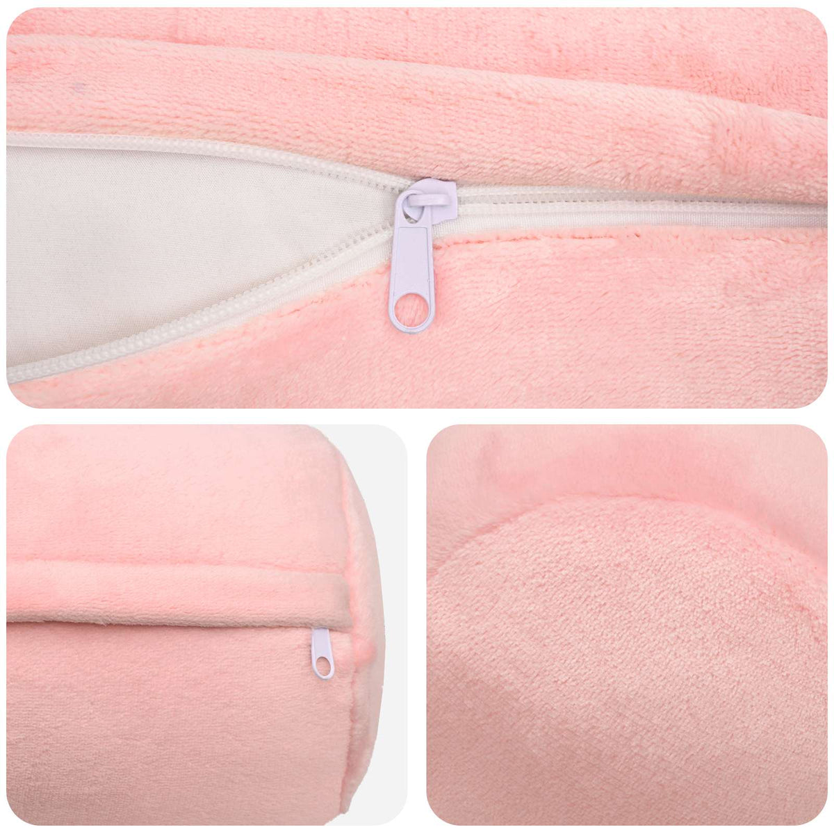 vidaXL Poszewka na poduszkę 6 pcs HEERLEN różowy Ø 15 x 40 cm Flanela