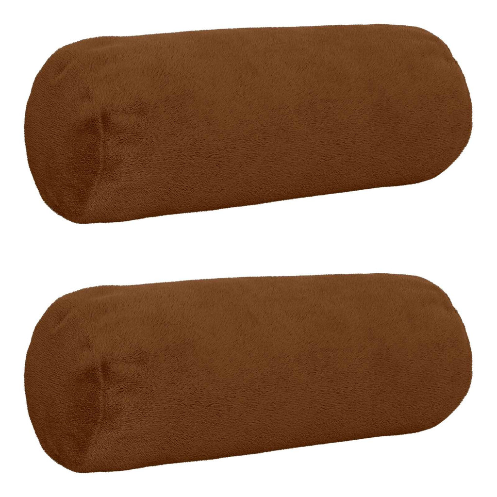 vidaXL Poszewka na poduszkę 2 pcs HEERLEN Jasny Brąz Ø 15 x 40 cm