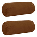 vidaXL Poszewka na poduszkę 2 pcs HEERLEN Jasny Brąz Ø 15 x 40 cm