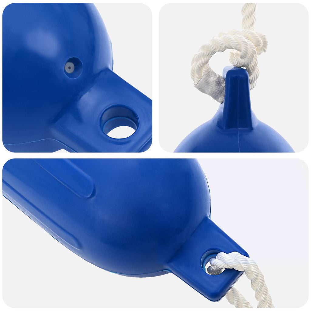 vidaXL Fendery łodzi 2 szt. Ø 11 x 40 cm niebieski PVC