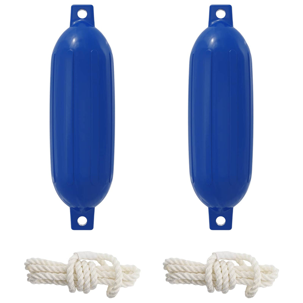vidaXL Fendery łodzi 2 szt. Ø 14 x 50 cm niebieski PVC