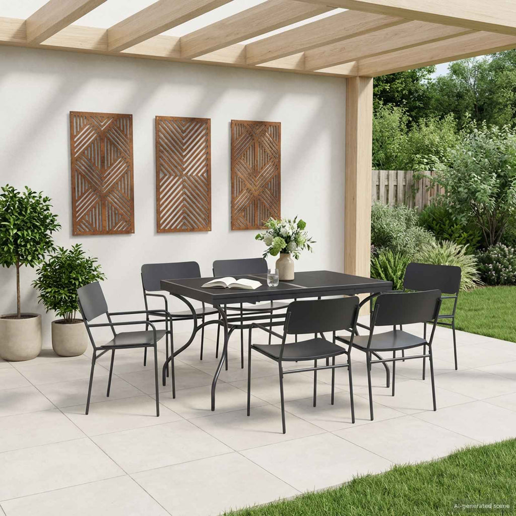 vidaXL Rozkładany Stół Jadalny z Siatki antracytowy 212 x 90 x 76 cm