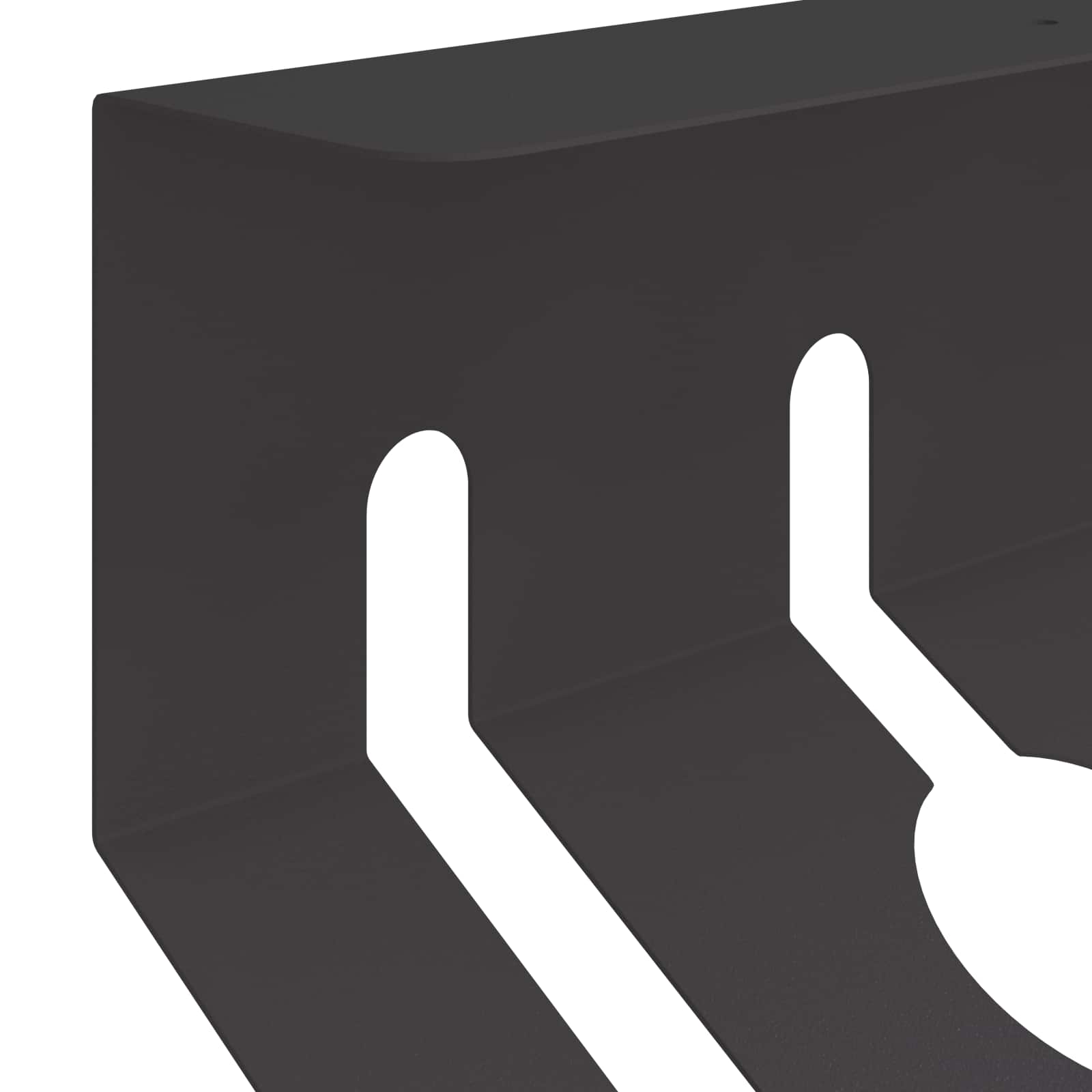 vidaXL Miska do zarządzania kablami pod biurkiem 2 szt. Czarny