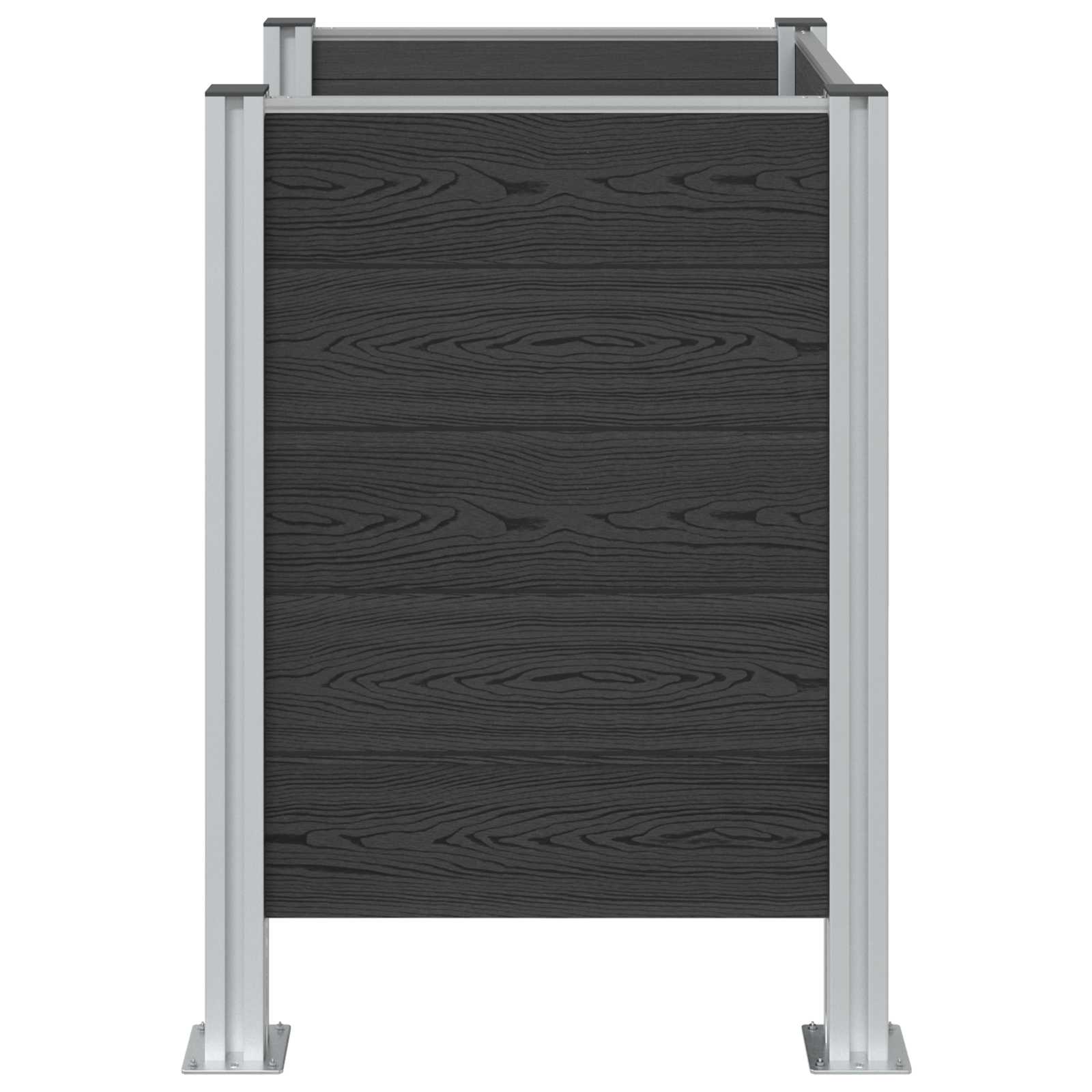 vidaXL Ogrodzenie na Kosz na Śmieci Szary 85 x 85 x 115 cm
