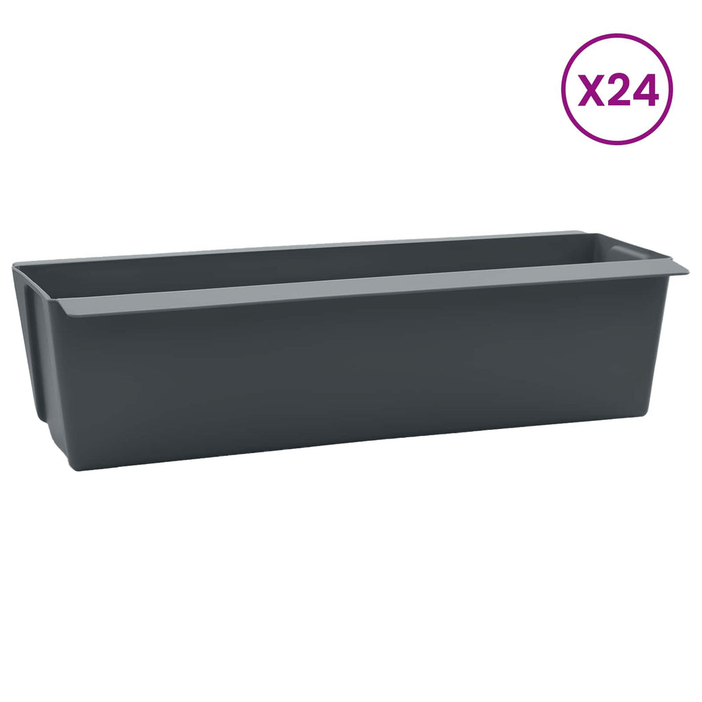 vidaXL Skrzynki na kwiaty do palet euro 24 pcs Szary