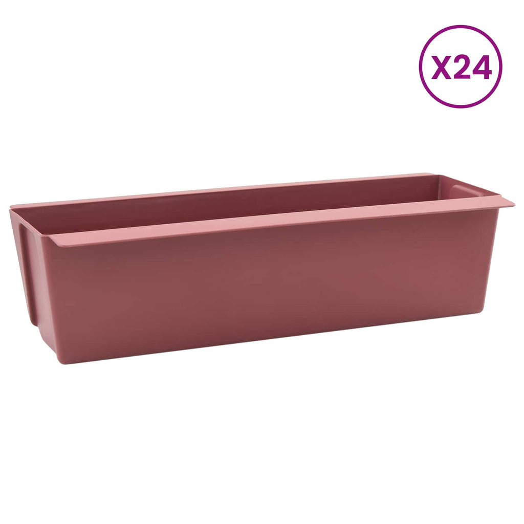 vidaXL Skrzynki na kwiaty do palet euro 24 pcs brązowy