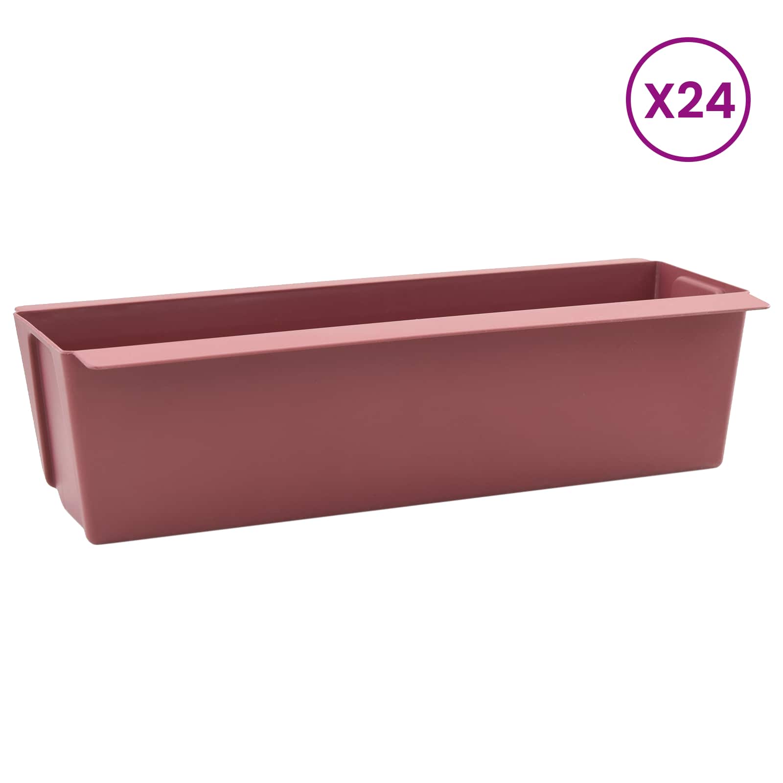vidaXL Skrzynki na kwiaty do palet euro 24 pcs brązowy