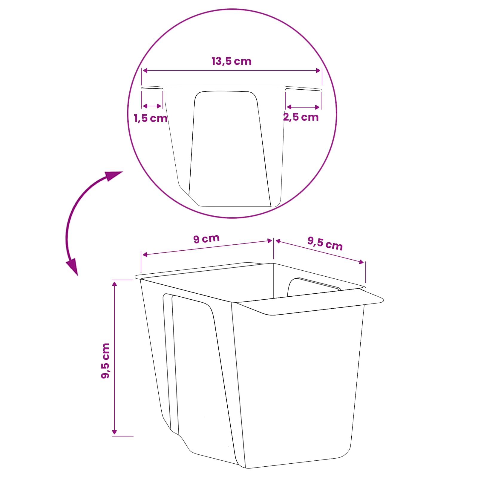 vidaXL Skrzynki na kwiaty do palet euro 12 pcs Szary 13,5 x 9 x 9,5 cm
