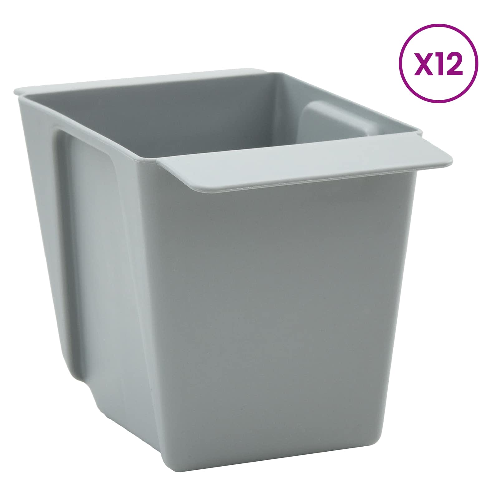 vidaXL Skrzynki na kwiaty do palet euro 12 pcs jasnoszary