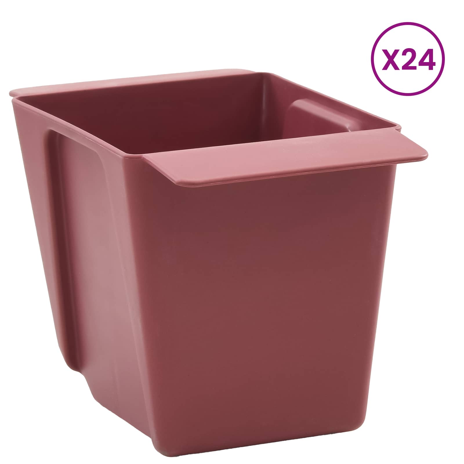 vidaXL Skrzynki na kwiaty do palet euro 24 pcs brązowy