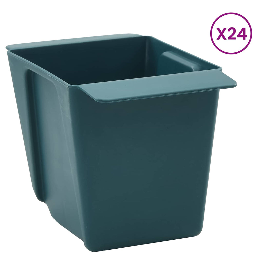 vidaXL Skrzynki na kwiaty do palet euro 24 pcs zielony
