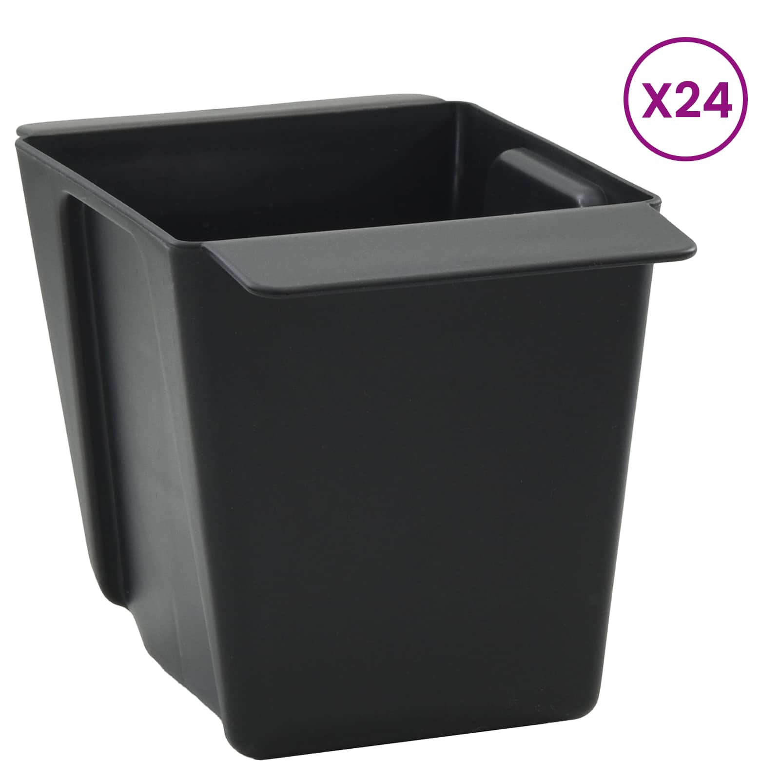 vidaXL Skrzynki na kwiaty do palet euro 24 pcs Czarny