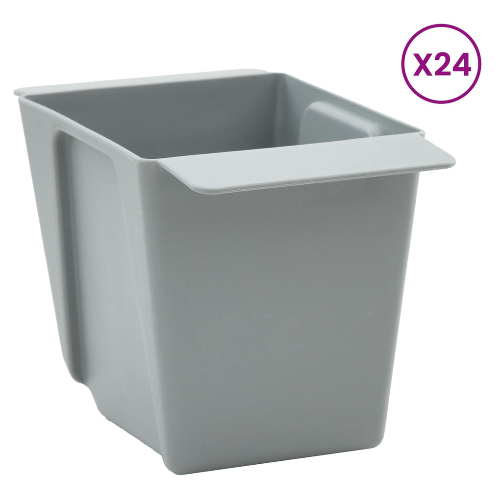 vidaXL Skrzynki na kwiaty do palet euro 24 pcs jasnoszary