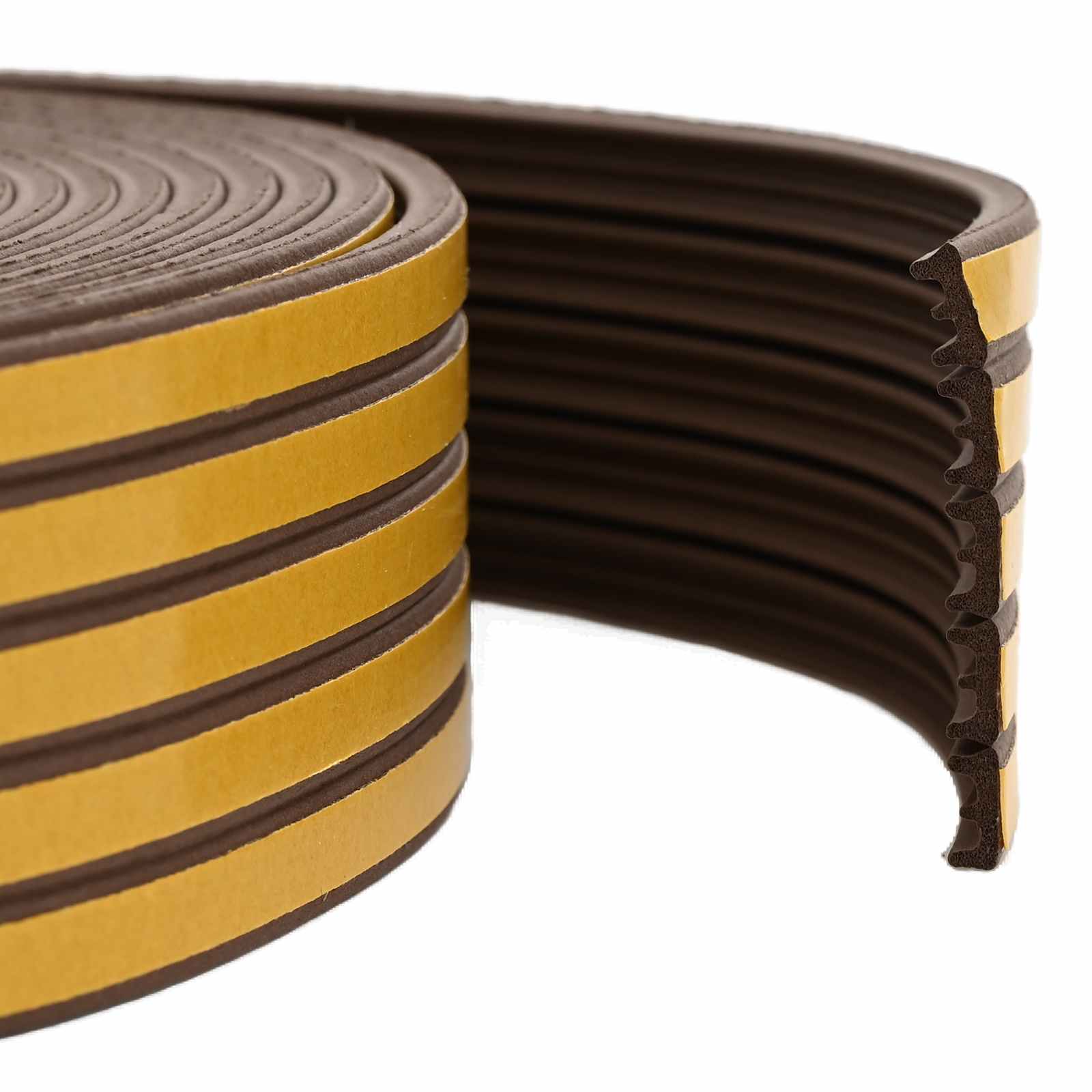 vidaXL Samoprzylepna uszczelka okienna brązowy 9 x 4 mm 50 m Guma EPDM
