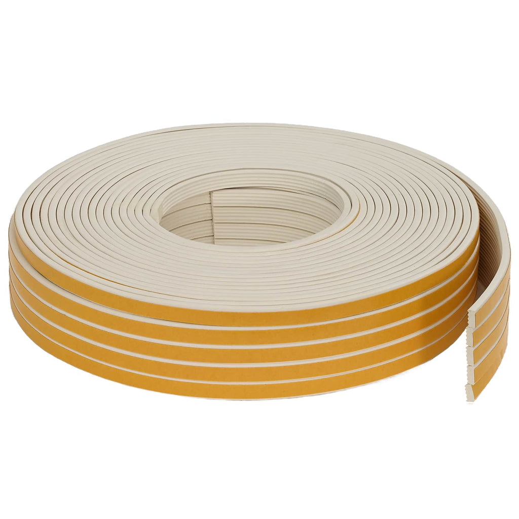 vidaXL Samoprzylepna uszczelka okienna Biały 8 x 3 mm 25 m Guma EPDM