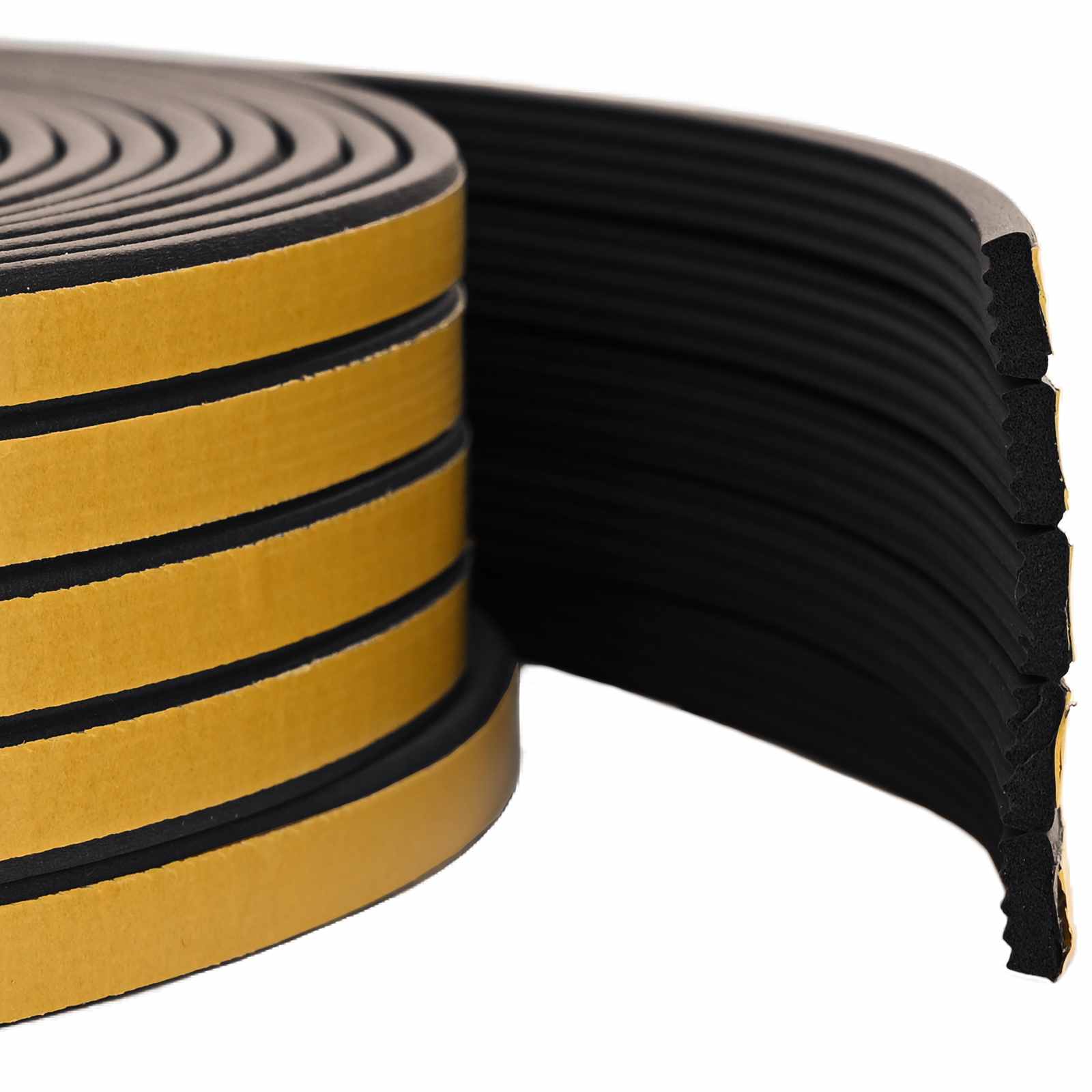 vidaXL Samoprzylepna uszczelka okienna Czarny 8 x 3 mm 12 m Guma EPDM