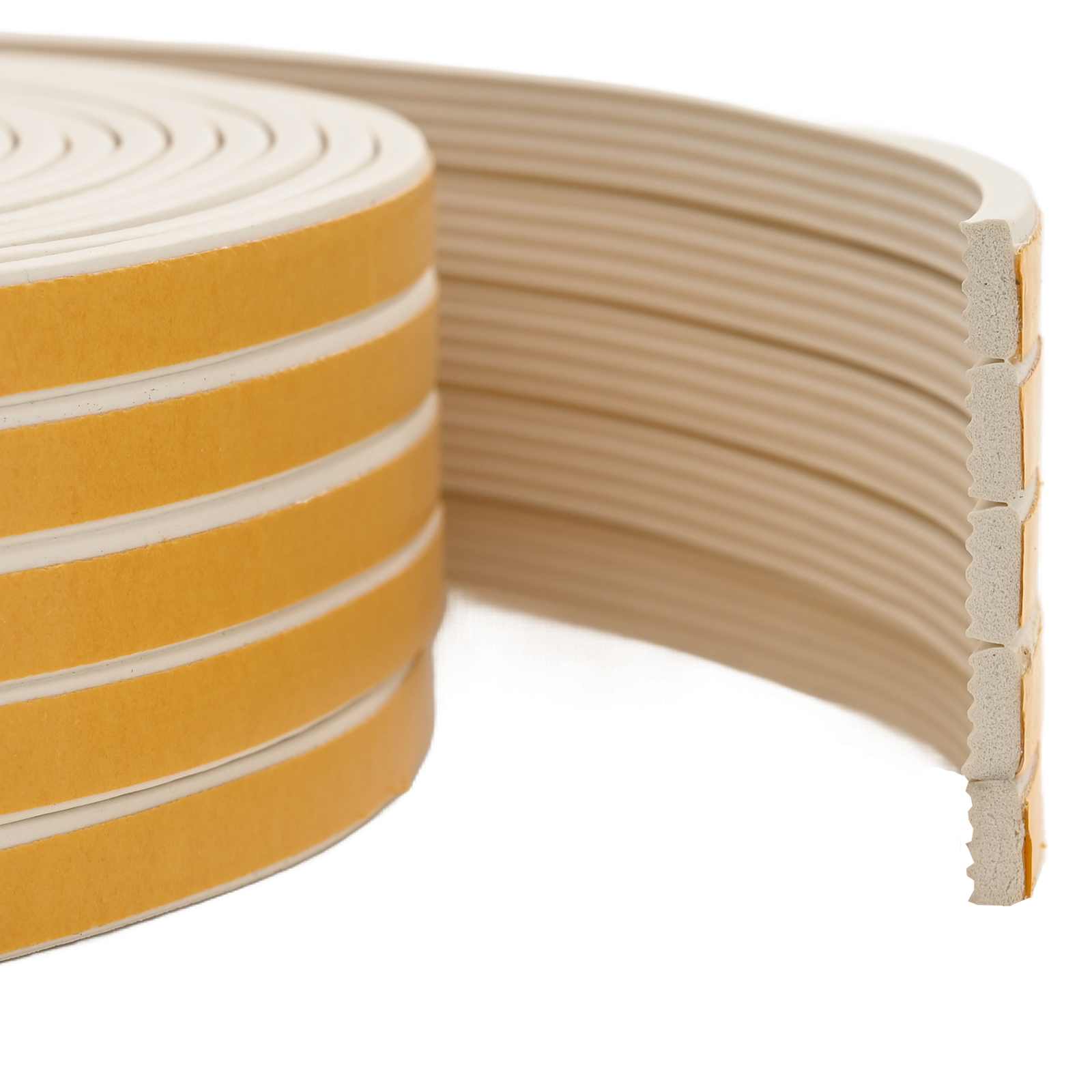 vidaXL Samoprzylepna uszczelka okienna Biały 10 x 4 mm 25 m Guma EPDM