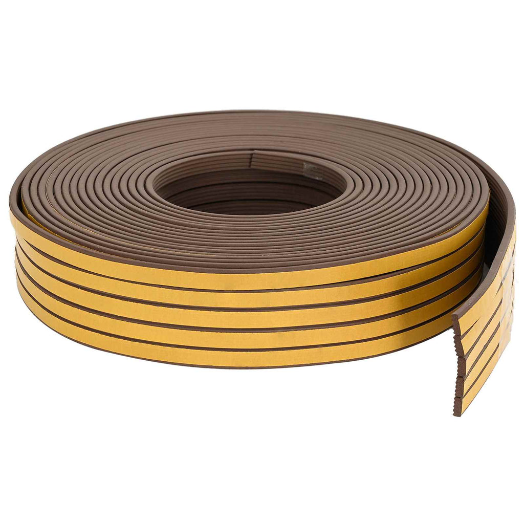 vidaXL Samoprzylepna uszczelka okienna brązowy 15 x 8 mm 12 m