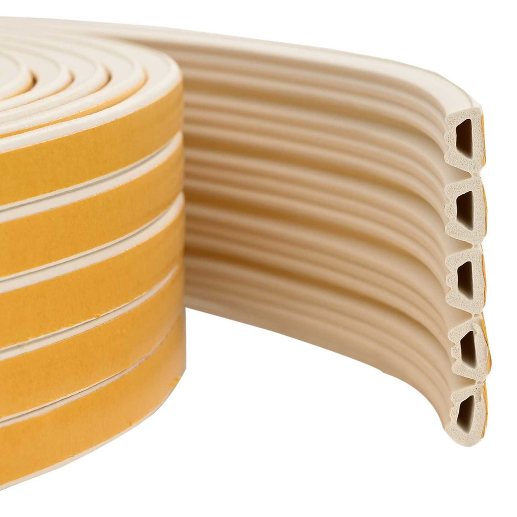 vidaXL Samoprzylepna uszczelka okienna Biały 10 x 6 mm 50 m Guma EPDM