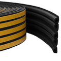 vidaXL Samoprzylepna uszczelka okienna Czarny 9 x 6 mm 50 m Guma EPDM