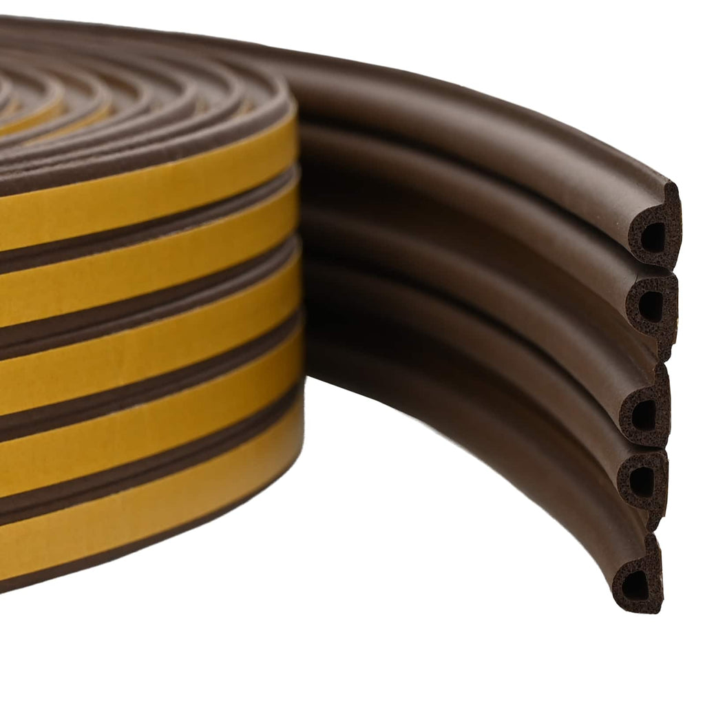 vidaXL Samoprzylepna uszczelka okienna brązowy 9 x 6 mm 100 m