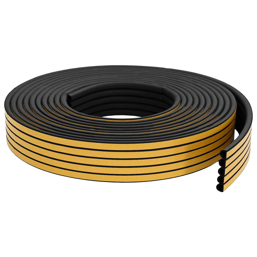 vidaXL Samoprzylepna uszczelka okienna Czarny 9 x 8 mm 100 m Guma EPDM