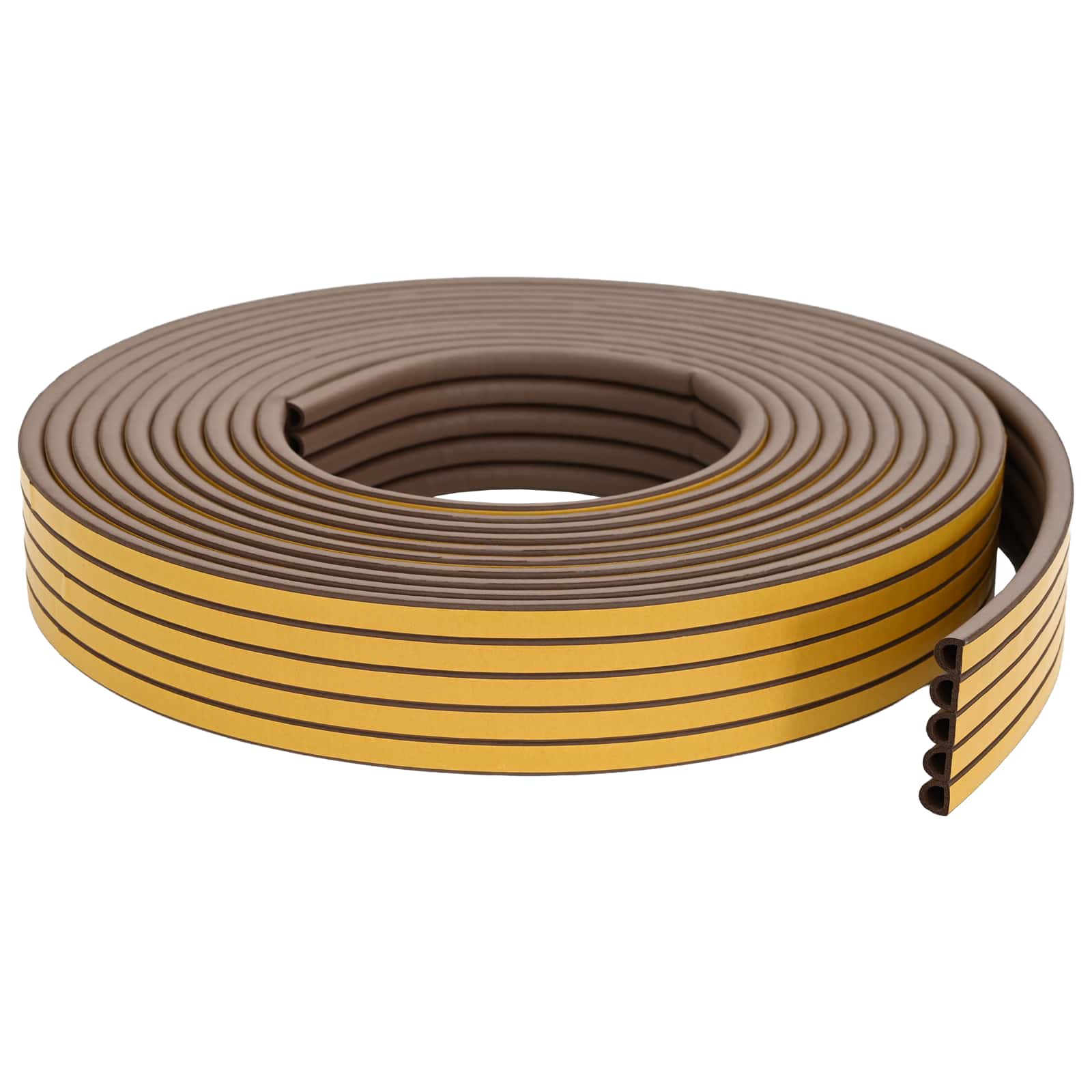 vidaXL Samoprzylepna uszczelka okienna brązowy 9 x 8 mm 12 m Guma EPDM