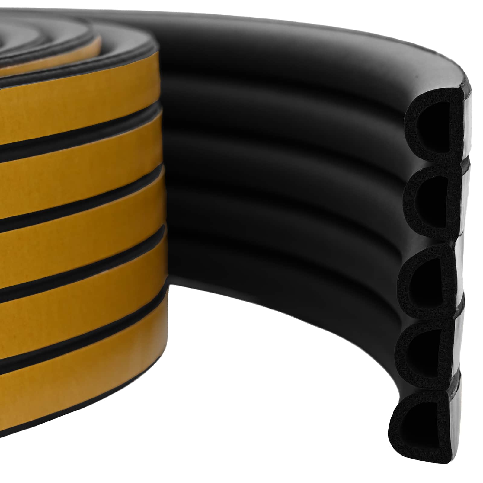 vidaXL Samoprzylepna uszczelka okienna Czarny 12 x 10 mm 100 m