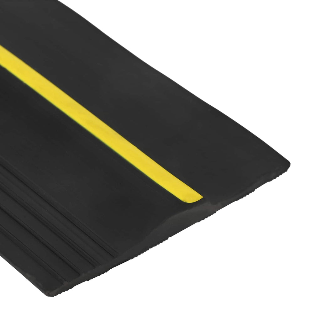 vidaXL Uszczelka podłogowa do garażu Czarny i Żółty 12 x 90 mm 3 m PVC