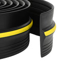 vidaXL Uszczelka podłogowa do garażu Czarny i Żółty 12 x 90 mm 4 m PVC