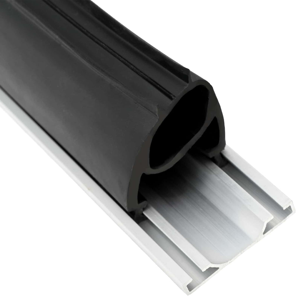vidaXL Uszczelka drzwi garażowych Czarny 41 x 33 mm 4 m PVC