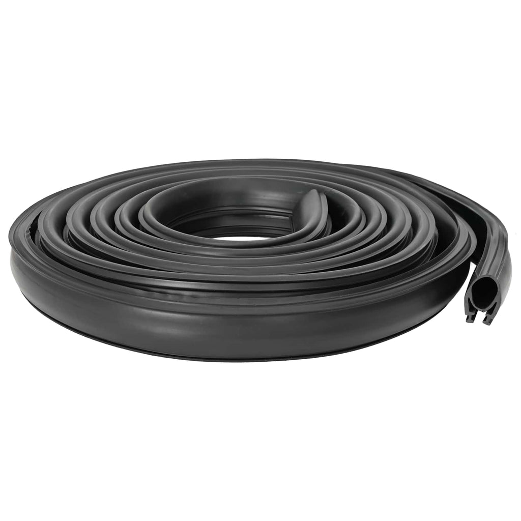 vidaXL Uszczelka drzwi garażowych Czarny 41 x 33 mm 4,5 m PVC
