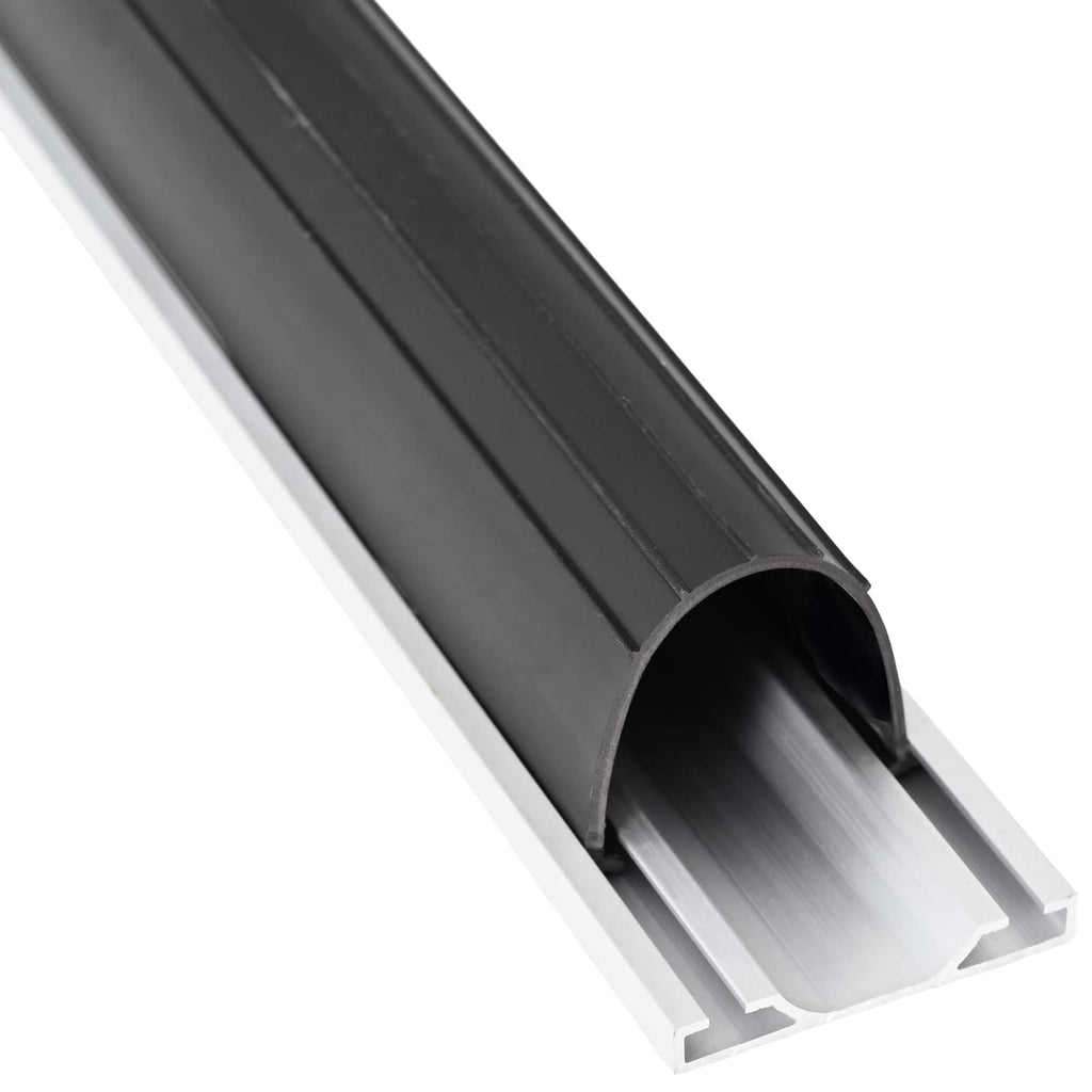 vidaXL Uszczelka drzwi garażowych Czarny 70 x 6 mm 2,5 m PVC