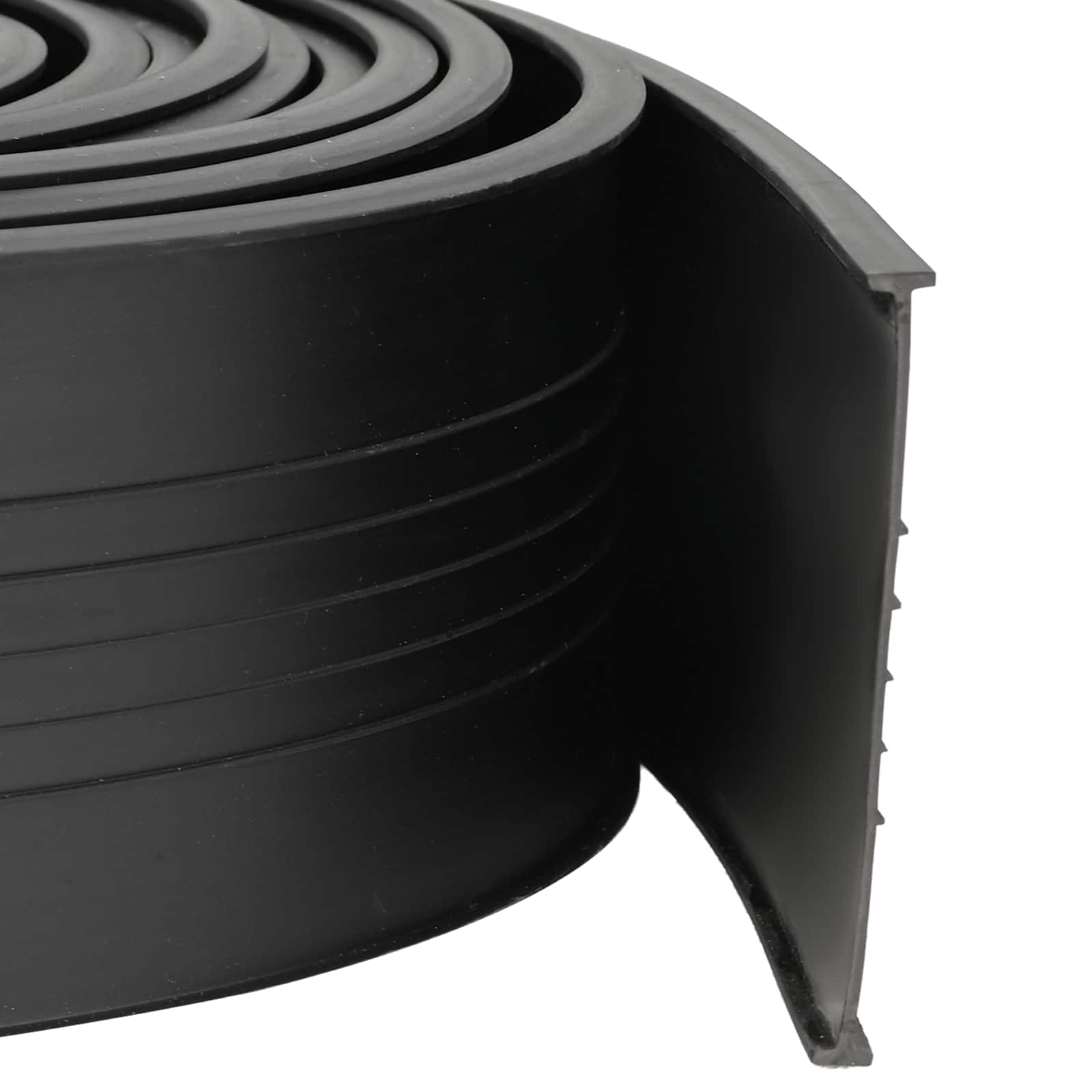 vidaXL Uszczelka drzwi garażowych Czarny 70 x 6 mm 5,5 m PVC