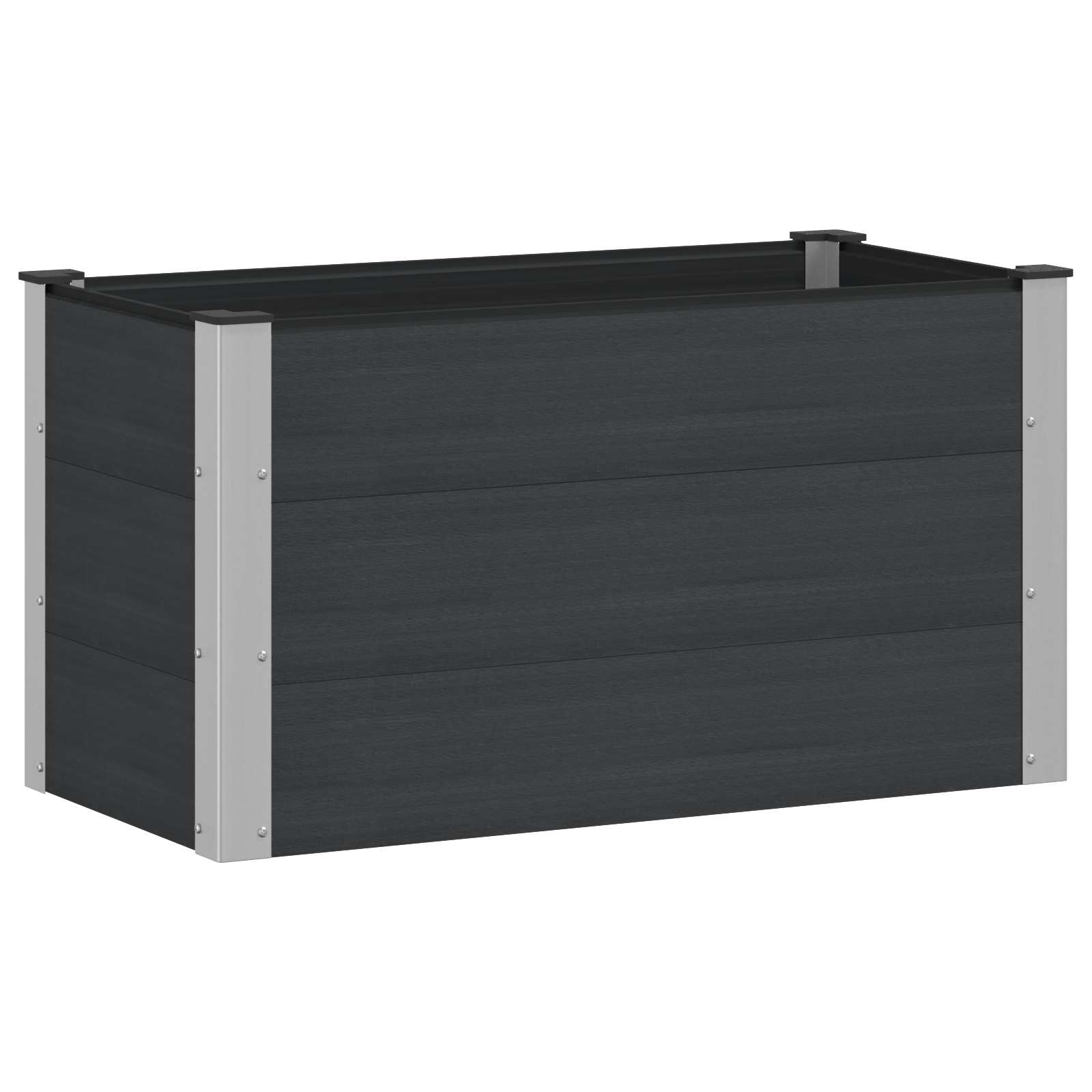 vidaXL Podniesiona rabata ogrodowa Czarny 100 x 50 x 54 cm
