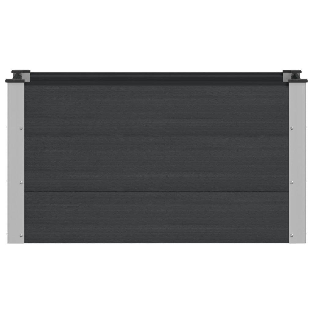 vidaXL Podniesiona rabata ogrodowa Czarny 100 x 50 x 54 cm