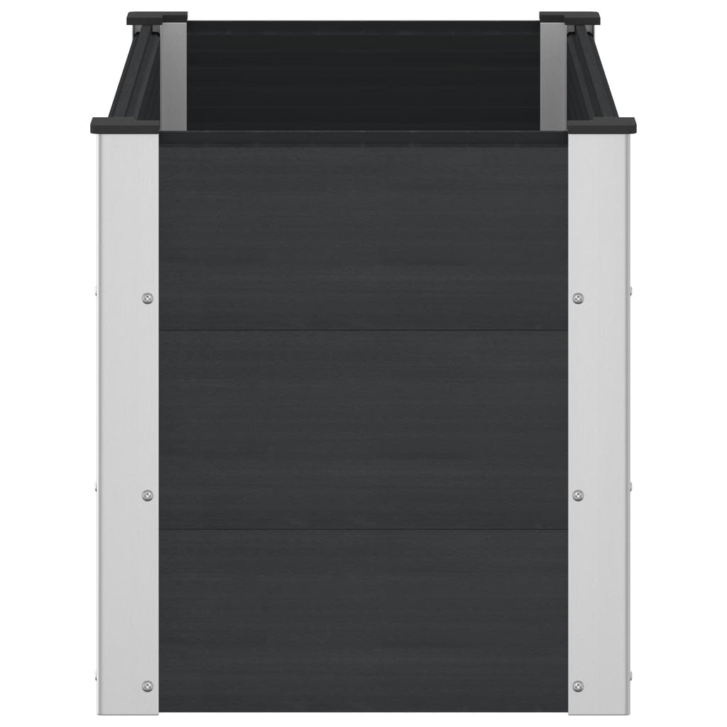 vidaXL Podniesiona rabata ogrodowa Czarny 100 x 50 x 54 cm