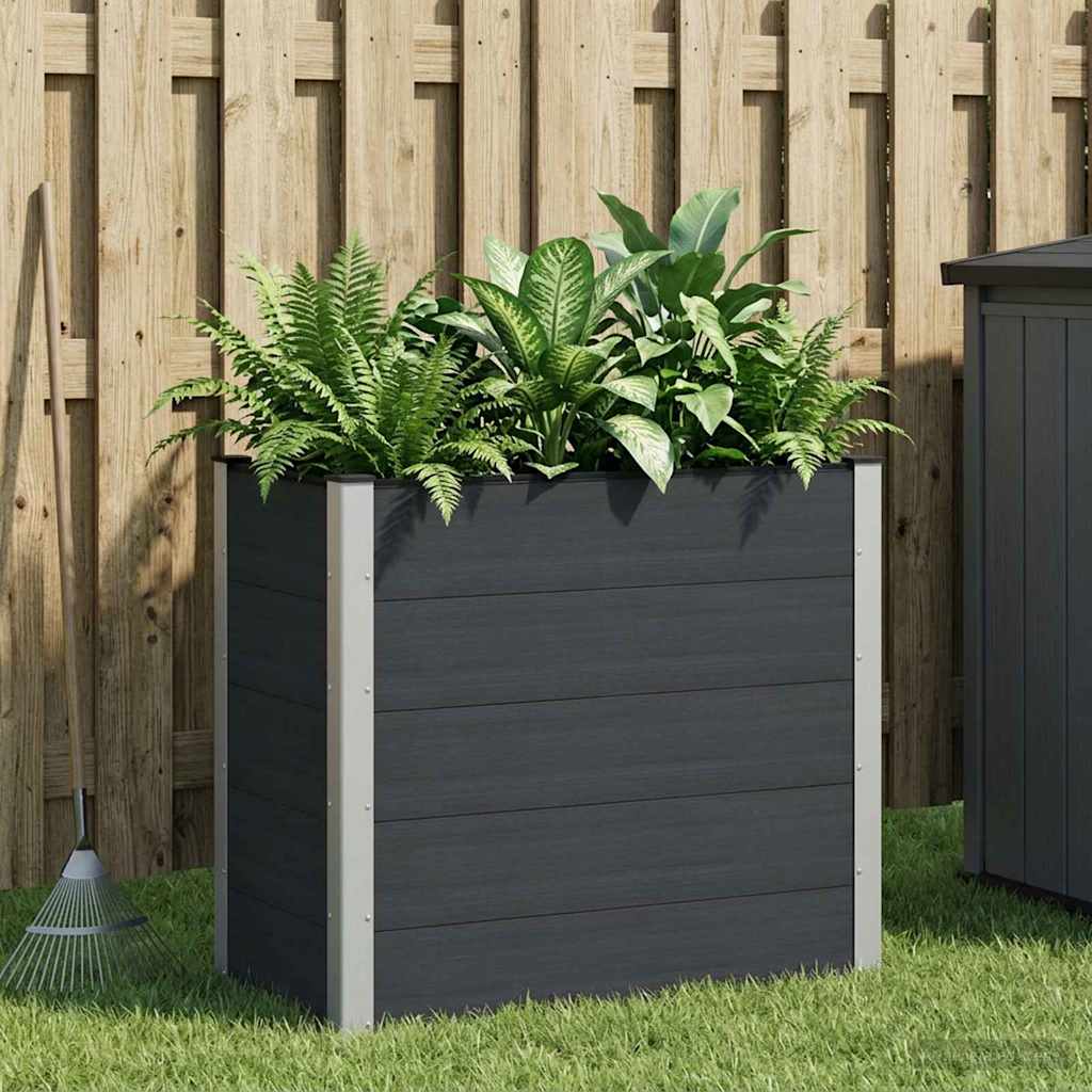 vidaXL Podniesiona rabata ogrodowa Czarny 100 x 50 x 91 cm