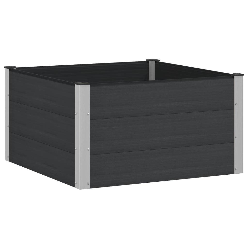 vidaXL Podniesiona rabata ogrodowa Czarny 100 x 100 x 54 cm