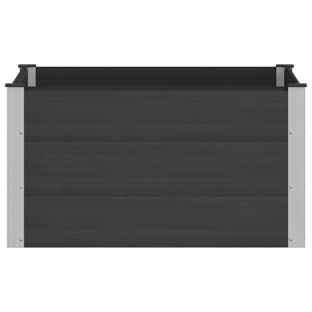 vidaXL Podniesiona rabata ogrodowa Czarny 100 x 100 x 54 cm