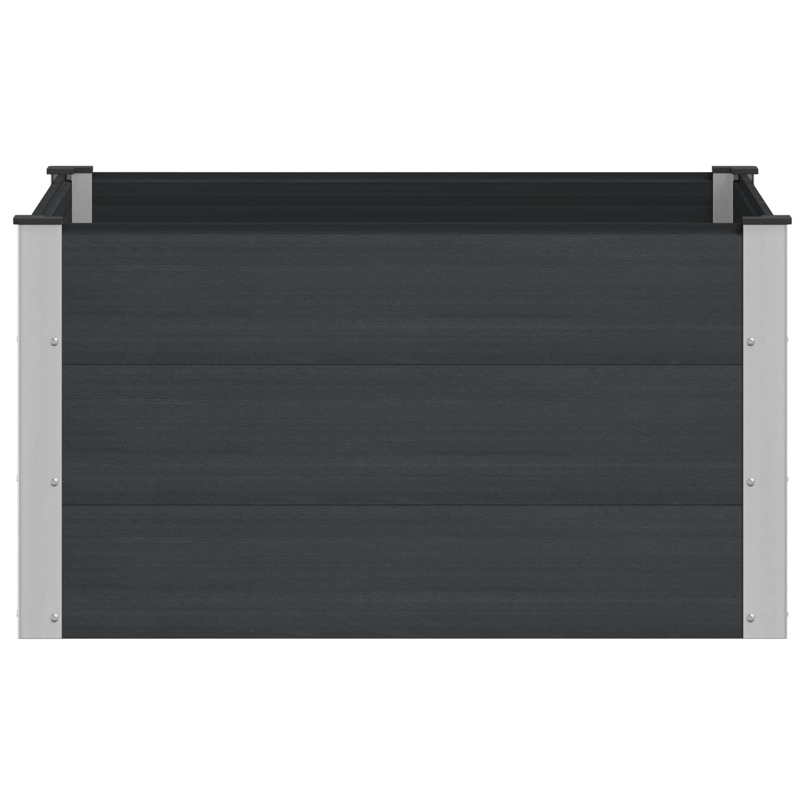 vidaXL Podniesiona rabata ogrodowa Czarny 100 x 100 x 54 cm