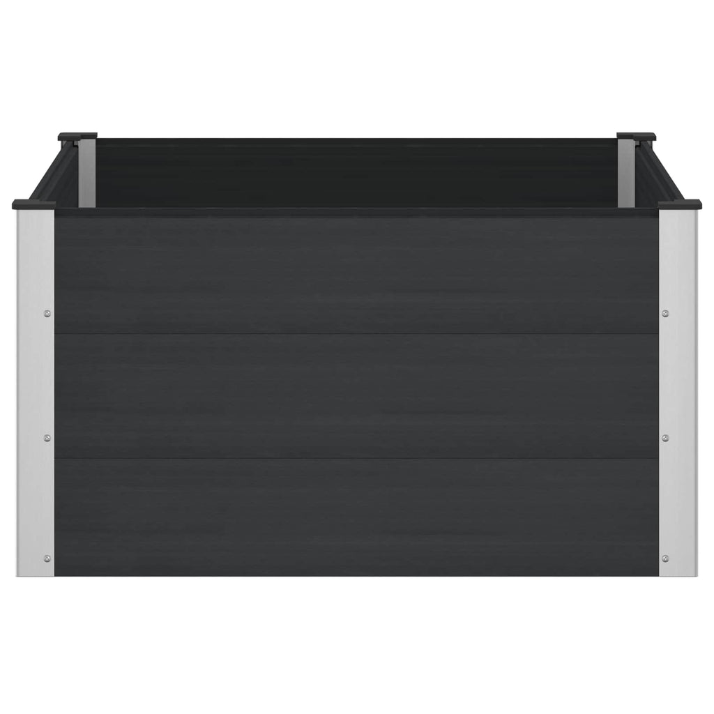 vidaXL Podniesiona rabata ogrodowa Czarny 100 x 100 x 54 cm