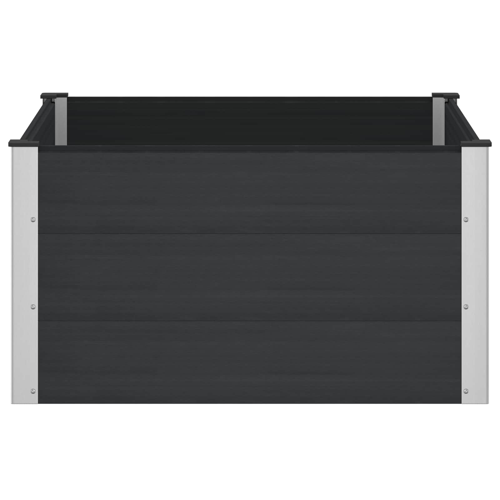 vidaXL Podniesiona rabata ogrodowa Czarny 100 x 100 x 54 cm