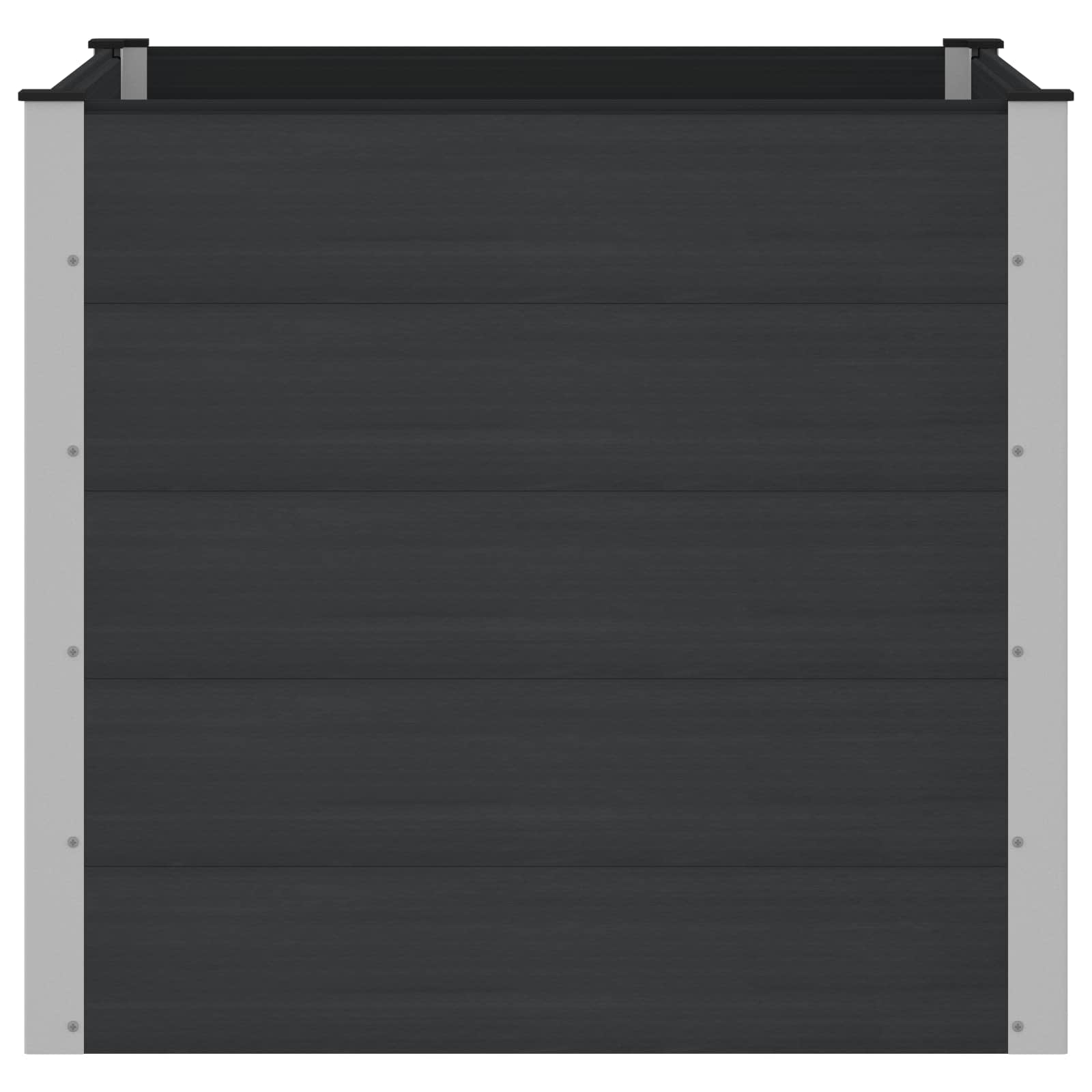 vidaXL Podniesiona rabata ogrodowa Czarny 100 x 100 x 91 cm