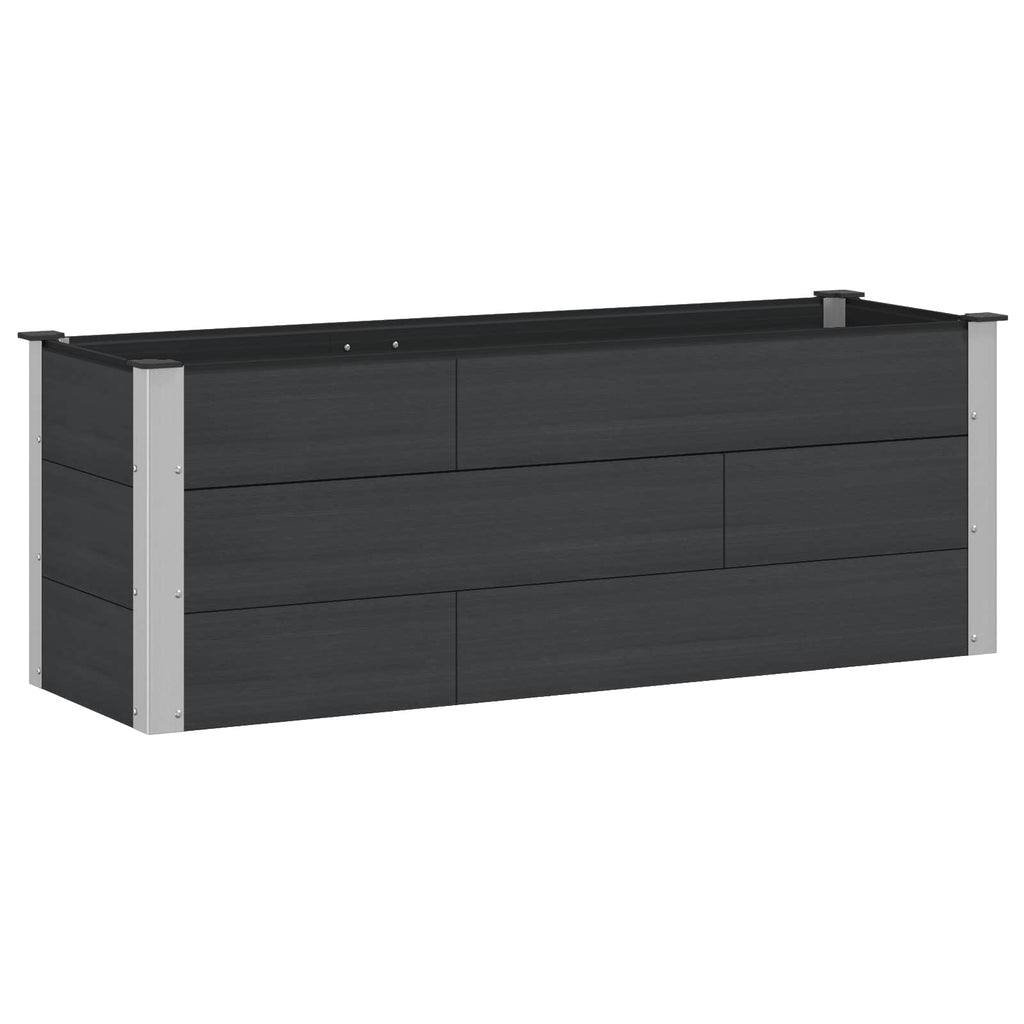 vidaXL Podniesiona rabata ogrodowa Czarny 150 x 50 x 54 cm