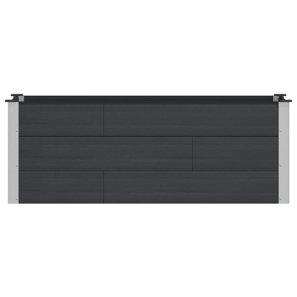 vidaXL Podniesiona rabata ogrodowa Czarny 150 x 50 x 54 cm
