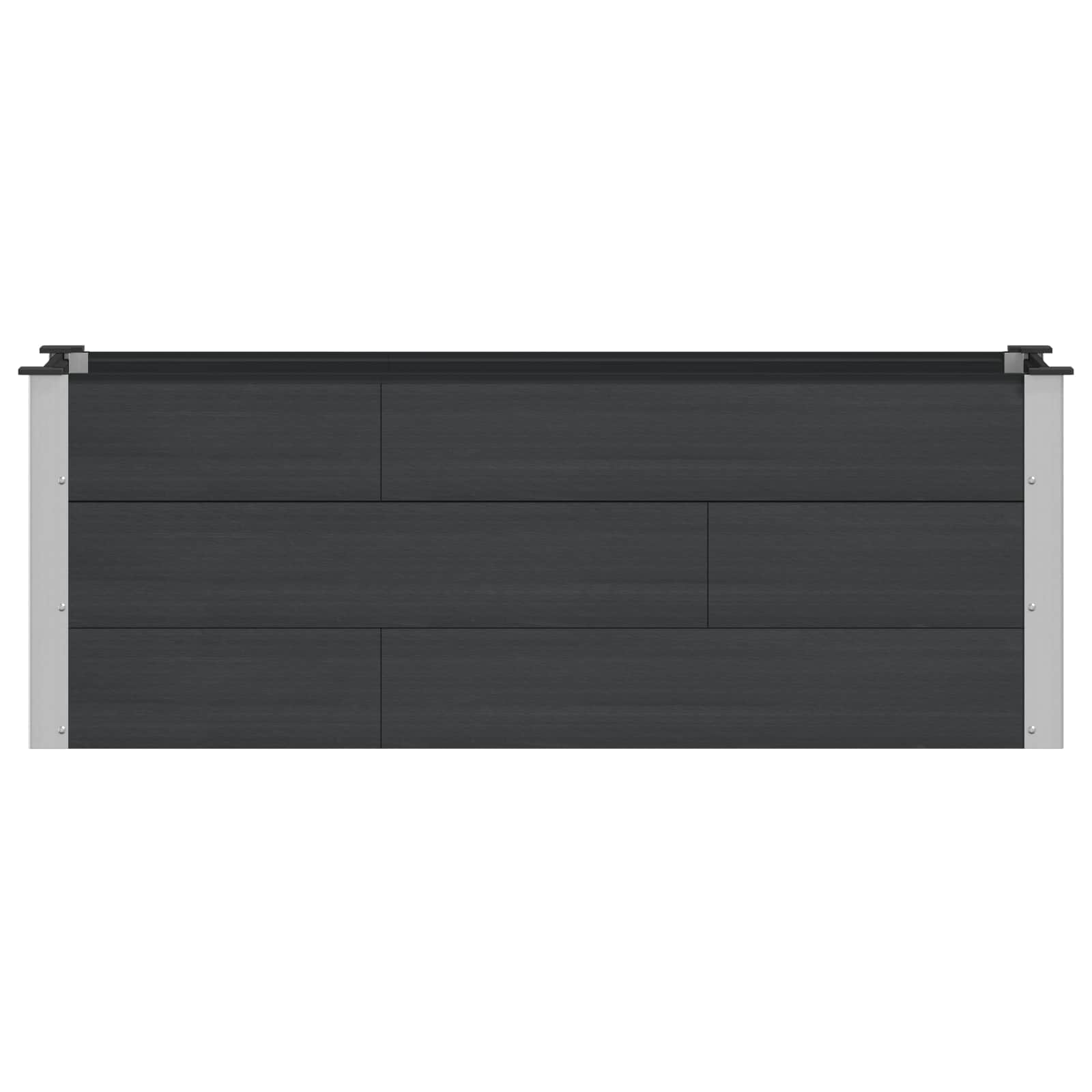vidaXL Podniesiona rabata ogrodowa Czarny 150 x 50 x 54 cm