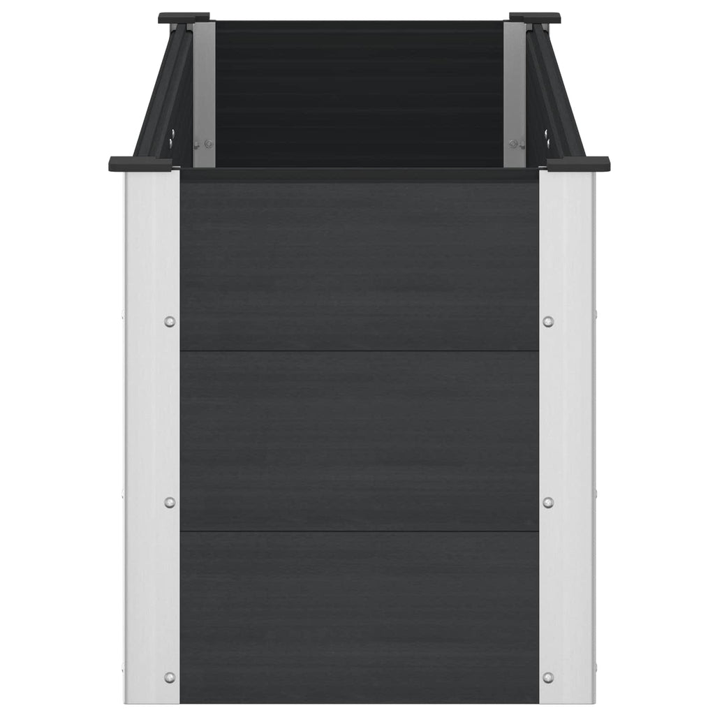 vidaXL Podniesiona rabata ogrodowa Czarny 150 x 50 x 54 cm