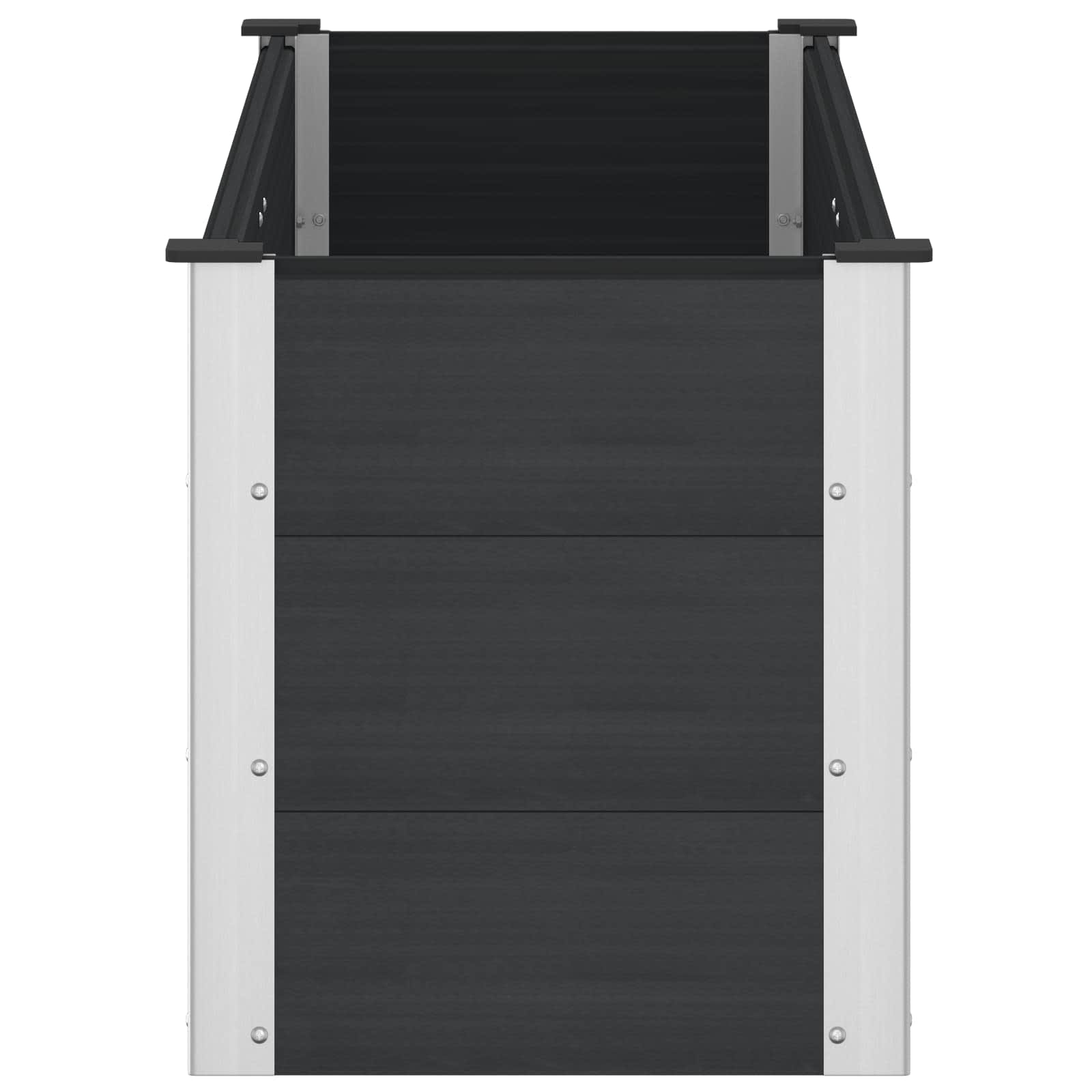 vidaXL Podniesiona rabata ogrodowa Czarny 150 x 50 x 54 cm