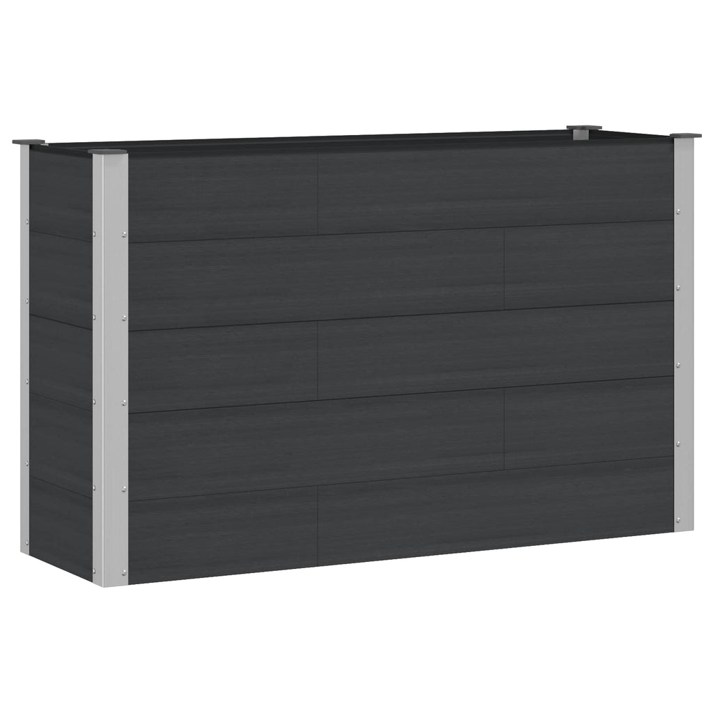 vidaXL Podniesiona rabata ogrodowa Czarny 150 x 50 x 91 cm